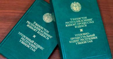 HRW: новый Уголовный кодекс Узбекистана нарушает права и свободы